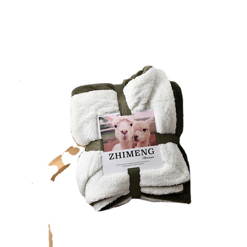 Winter Double-Layer Lamb Fleece Blanket, Warm Fleece Blanket for Single and Double Children, Gift Blanket, Wholesale Thickened and Warm