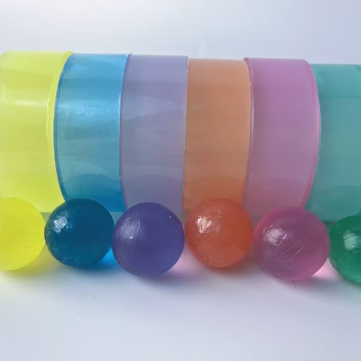 Crystal Clear Adhesive Balls, Water Balls, Hand-Drawn Sticky Balls, Mixed Colors