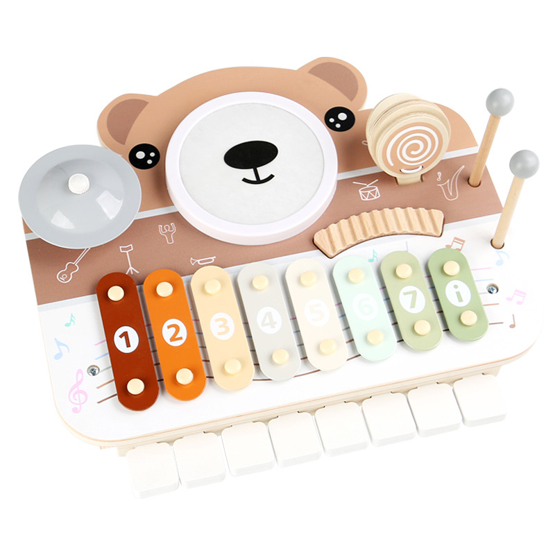 Cross-Border Baby and Kids Music Percussion Music Table Birthday Gift for Men and Women Orff Musical Instrument Teaching Aids Wooden Toys