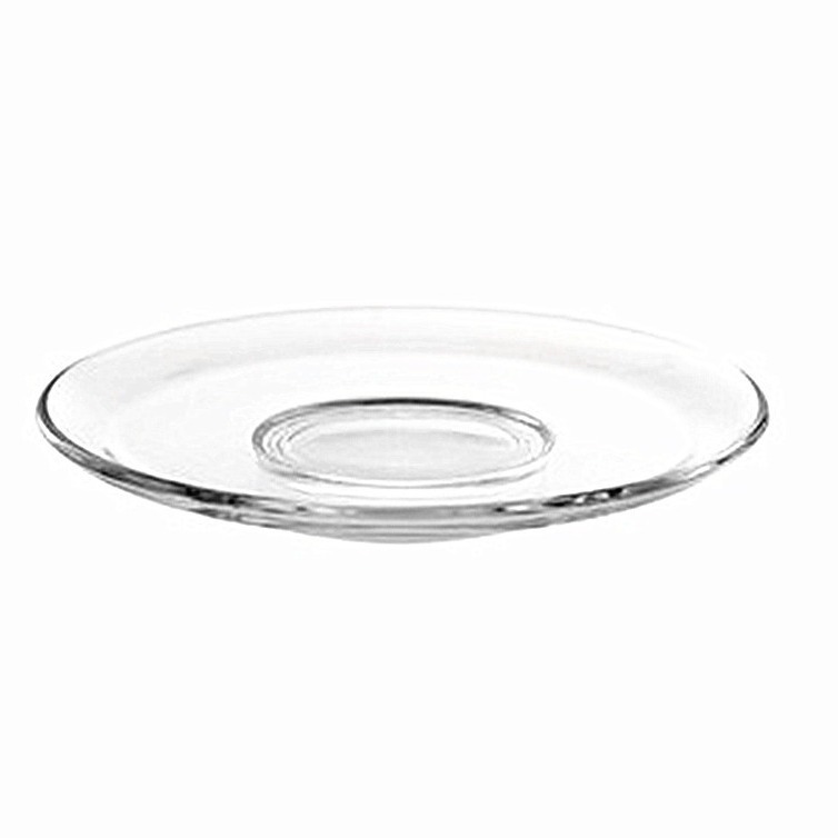 Оптовая продажа стеклянной маленькой чашки с блюдцем 90мм, маленькая тарелка, аксессуары для чайного сервиза для дома