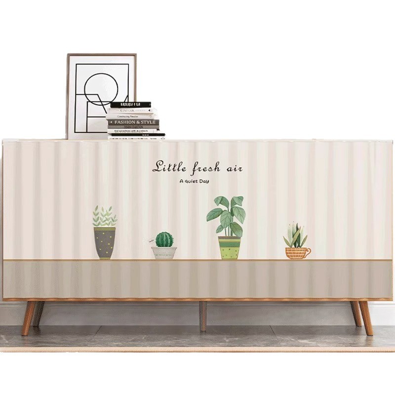 Curtain for Concealing Cabinet Doors, Dustproof Curtain for Kitchen Cabinets, Door Curtain for Hiding Clutter, Shoe Rack, Wardrobe, No-Drill Fabric Curtain