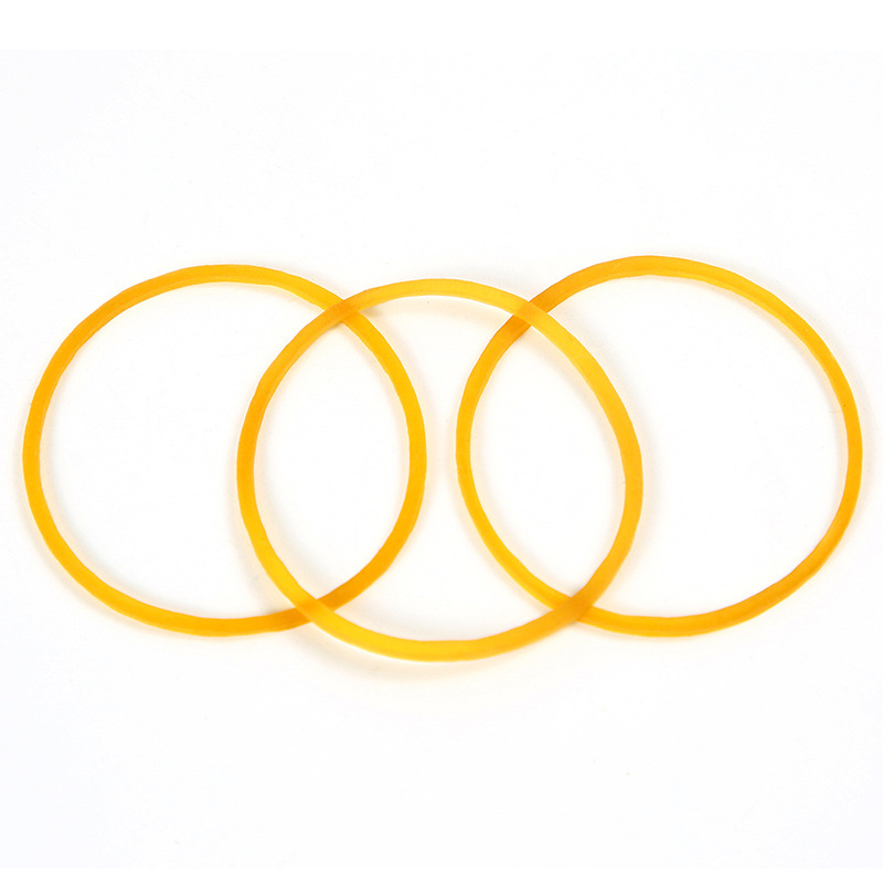 Huajie factory wholesale transparent yellow Vietnam round rubber band elastic rubber band industrial rubber ring office supplies