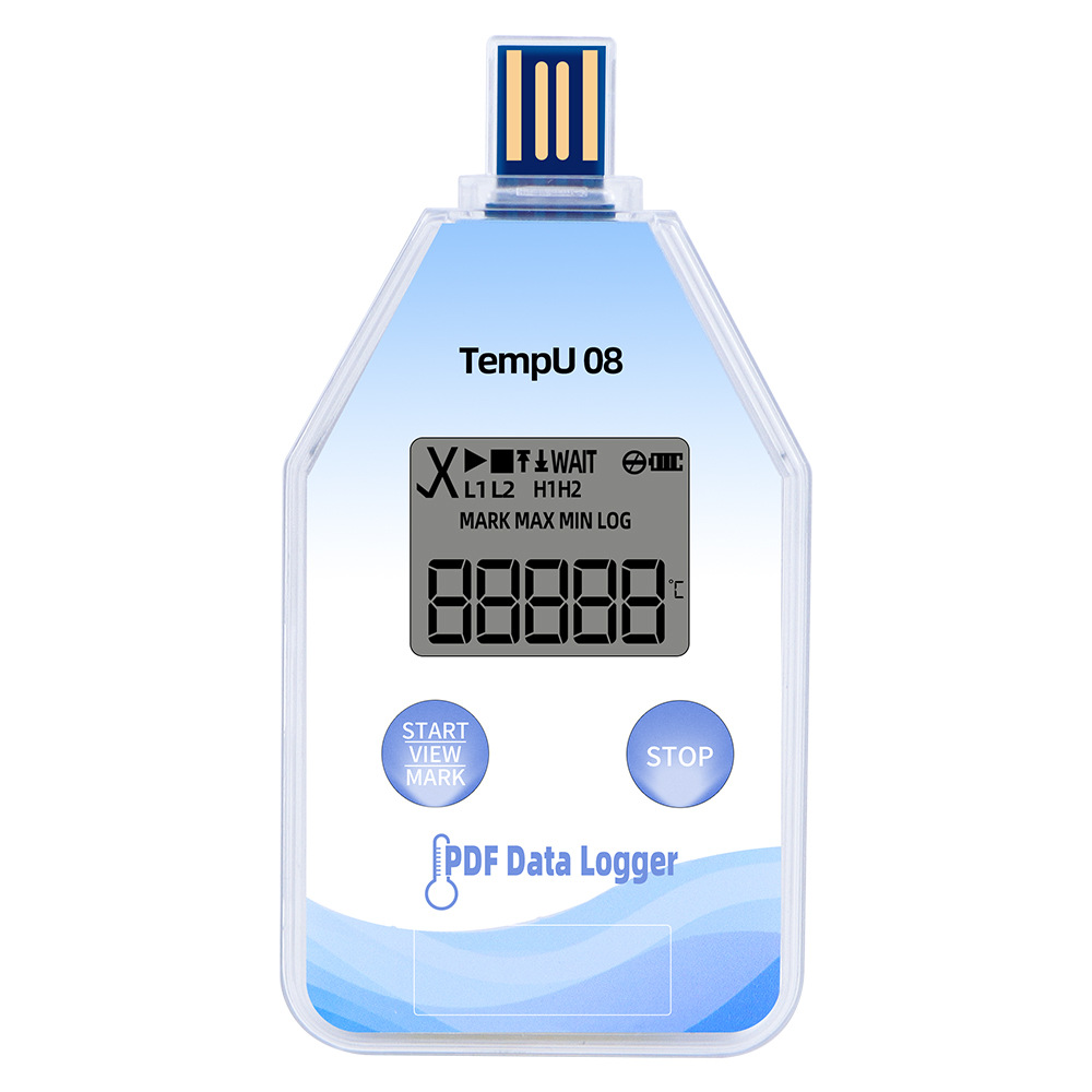 TempU08 cold chain greenhouse planting and transportation temperature data acquisition instrument USB disposable temperature recorder