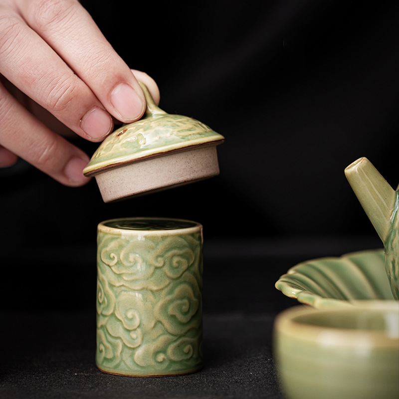 Керамическая крышка для чайного сервиза, аксессуары для чайной церемонии