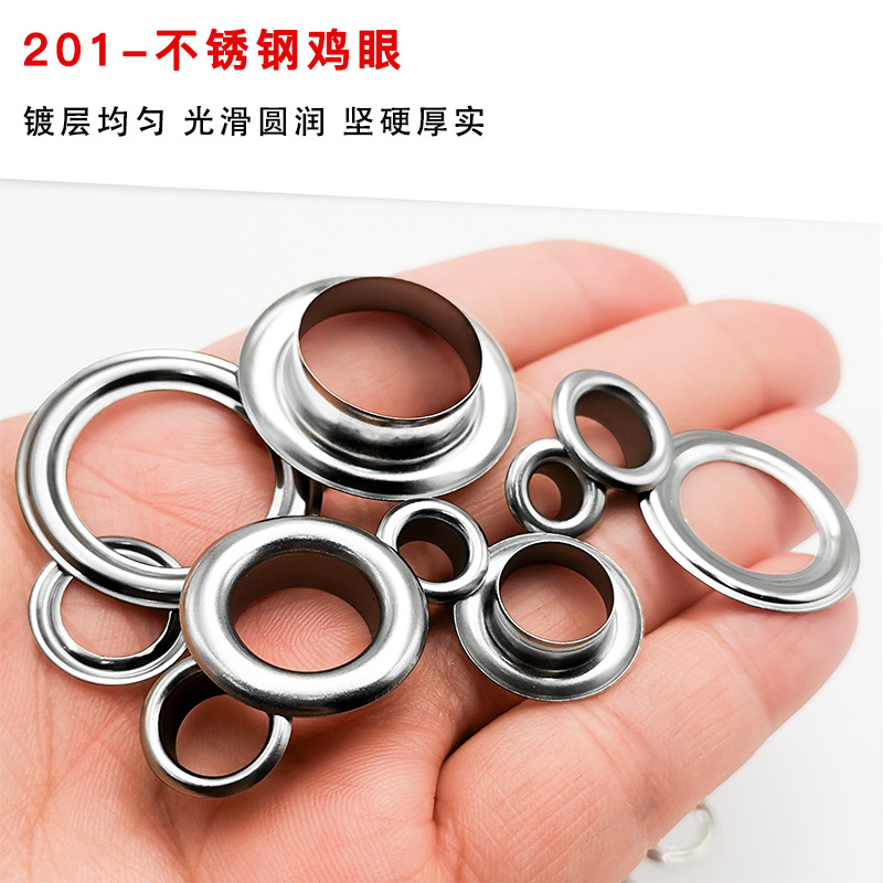 Round Metal Air Eye Buckle Belt Metal Eye Buckle Stainless Steel Corrosion Resistant Luggage Stainless Iron Air Eye Buckle