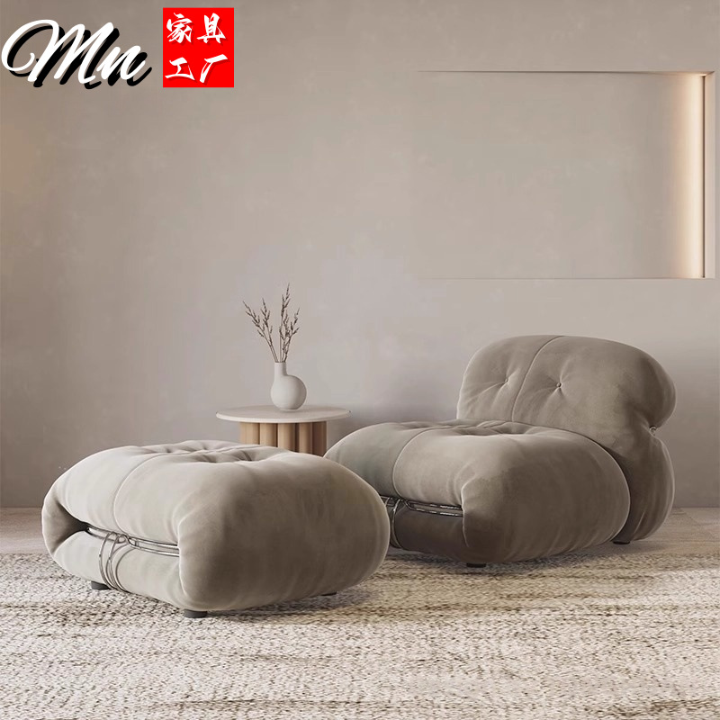 Trendy Hippo Steel Tooth Sofa Chair Reception Area Meeting Table and Chair Set Simple Business Rest Area Three-Seater