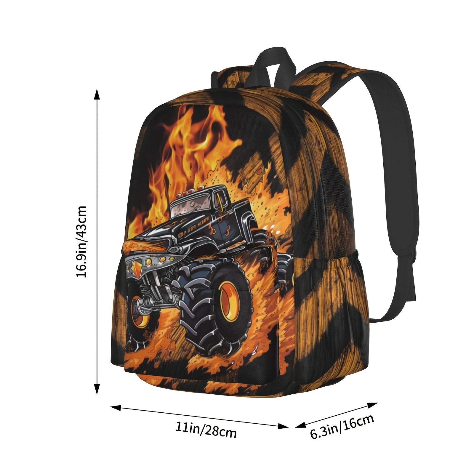 2025 New Cross-Border Dropshipping 1 Piece Street Style Monster Truck Backpack 17inch High Backpack