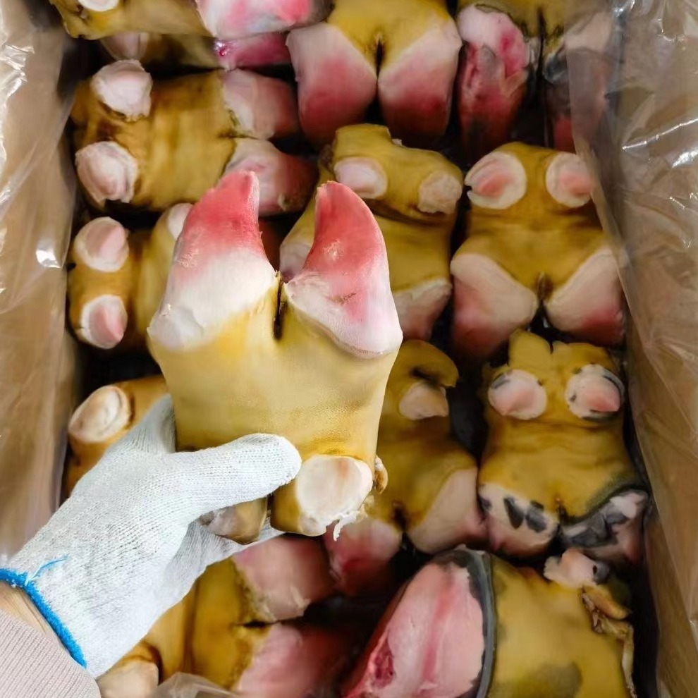 Beef Hoof Cut into Pieces, Beef Hoof Pieces, Yellow Beef Hoof, Frozen Bone, Roasted, Hairless Beef Hoof, Hoof, Peanut, Fresh Ingredients Wholesale