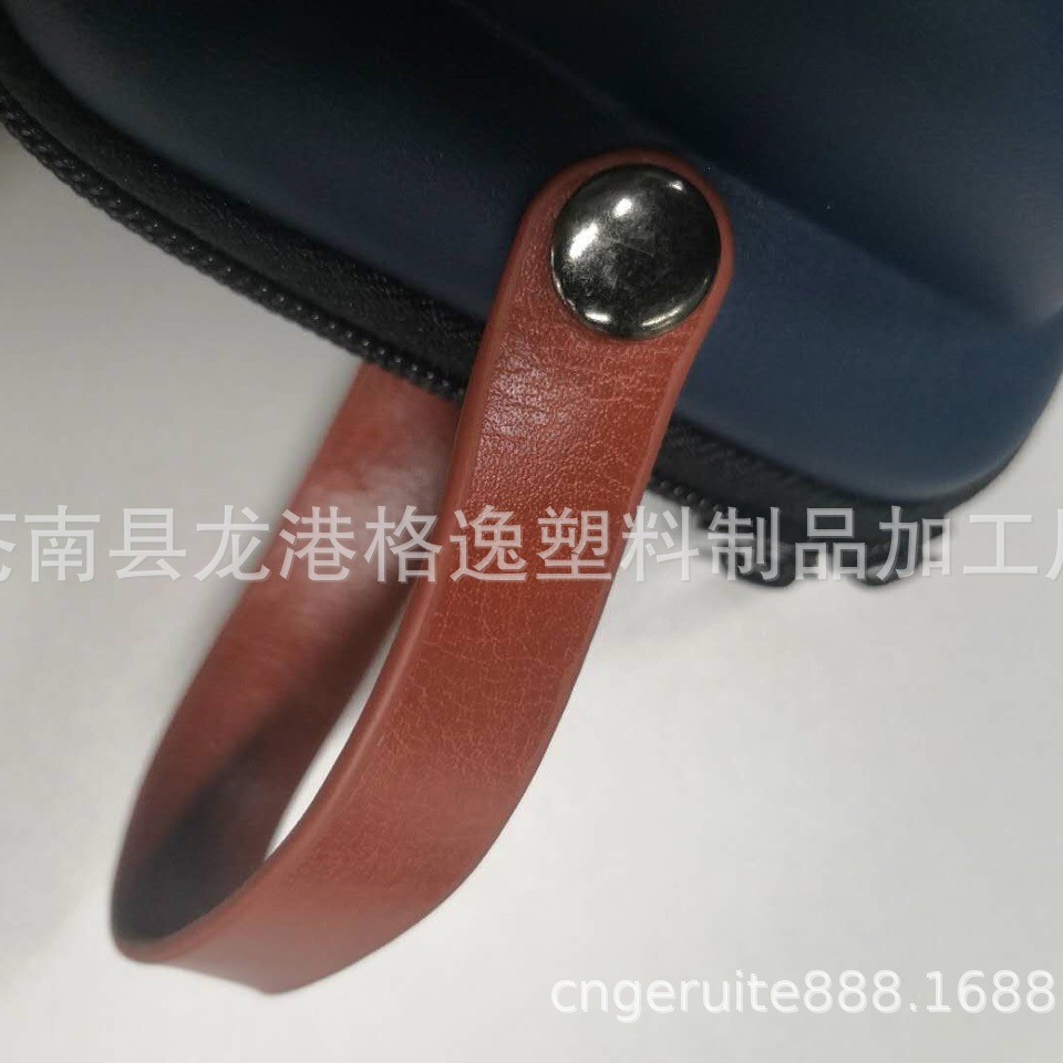 Manufacturers produce PU leather handle with half audio gift box half leather arm strap bag portable leather handle strap