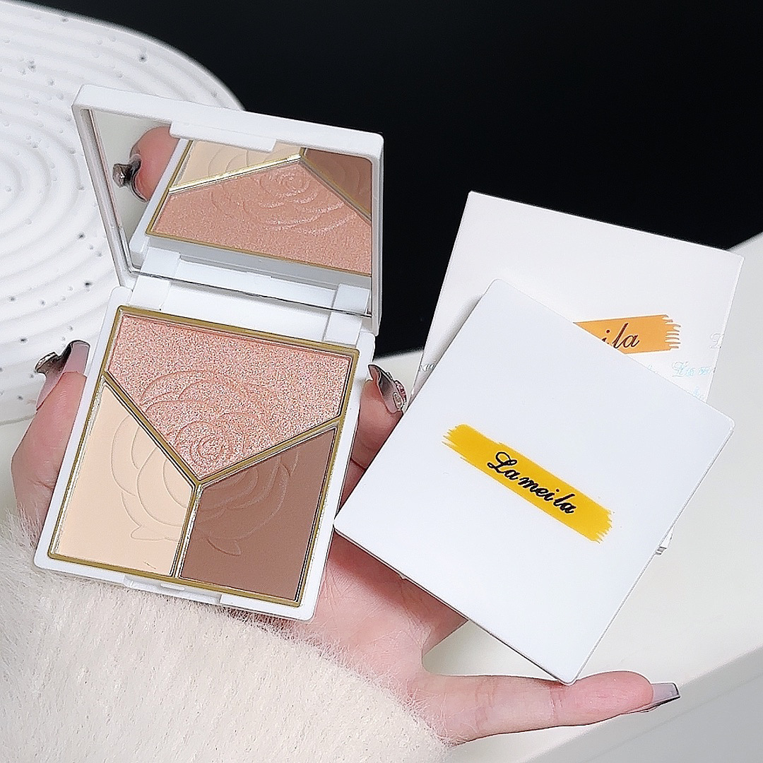 [Export/Cross Border lameila Only] Brighten Nasal Shadow Blush Three-in-One Matte Pearlescent 5097