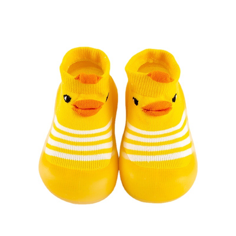 Little Yellow Duck Baby Walking Shoes for Girls, Spring and Autumn Style, Soft-Soled Shoes for Boys, Non-Slip Toddler Floor Socks, Sock Shoes for Young Children