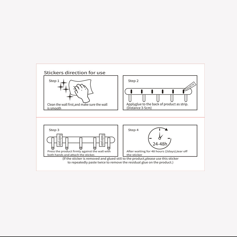 Otibon English Version Pattern Qr Code Text Auxiliary Sticker Assistant Sticker, Nail-Free Adhesive, Direct Supply from Manufacturer for Export Use