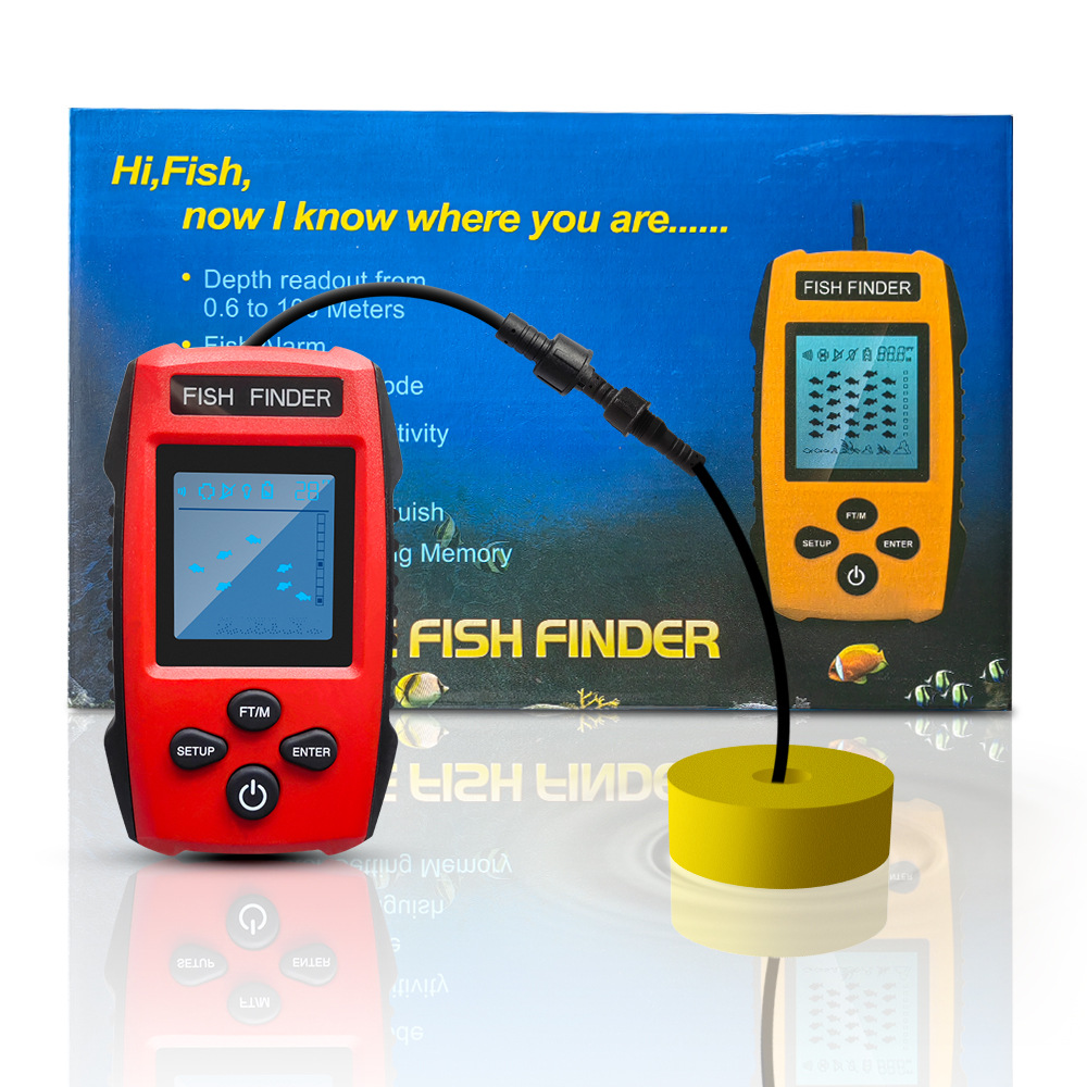 Fish Finder wireless sonar radar fishing gear fish finder fish finder sea fishing platform fishing cross-border one-piece delivery Chinese and English
