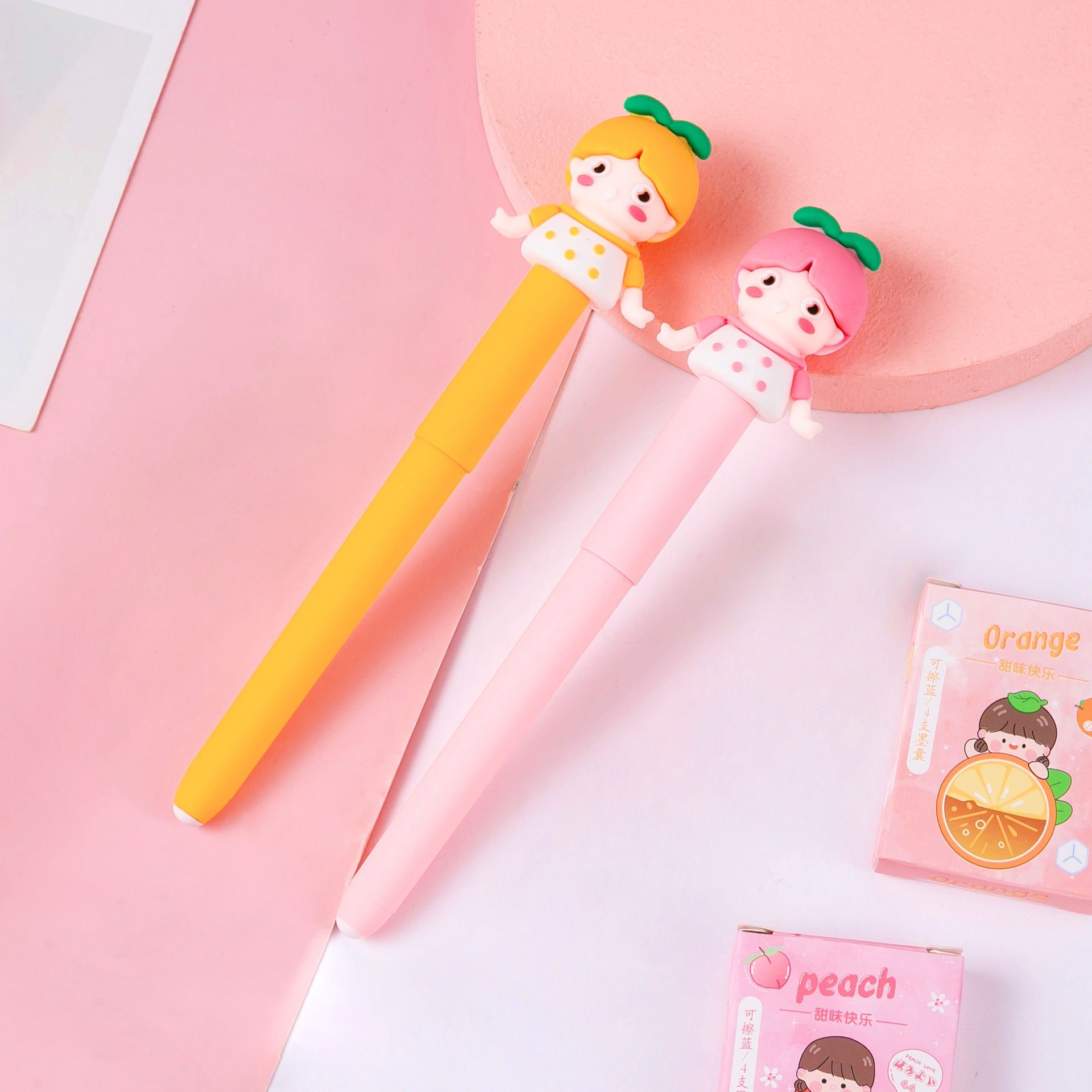 Love on the word factory custom soft rubber head creative cute students change bag posture pen for primary school students with word practice wholesale