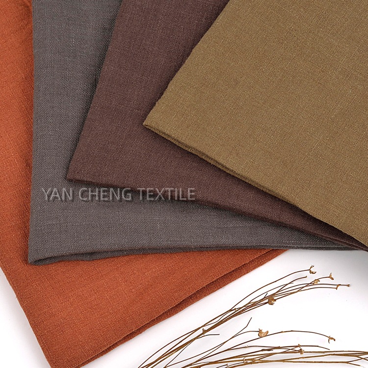 Natural Hemp Sand-Washed Fabric 260g Hemp Plain Washed Old Retro Fabric Thickeneded Hemp Casual Washed Hemp