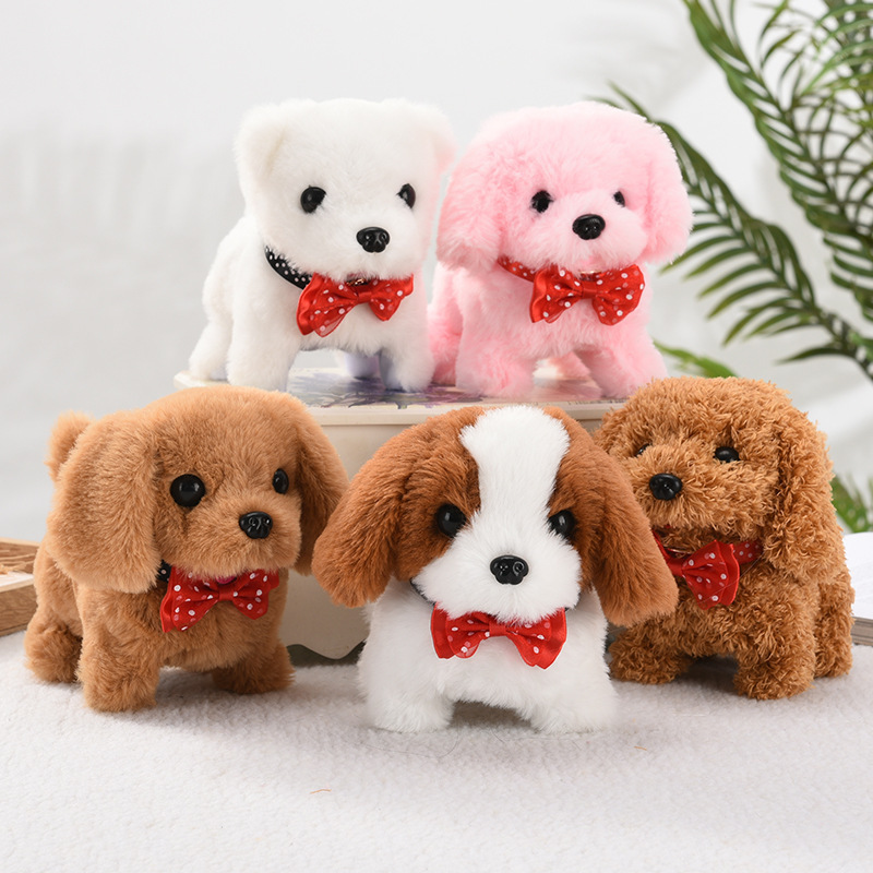 Simulation plush toy children's toy dog electric dog can walk and call toy puppy electronic pet robot dog