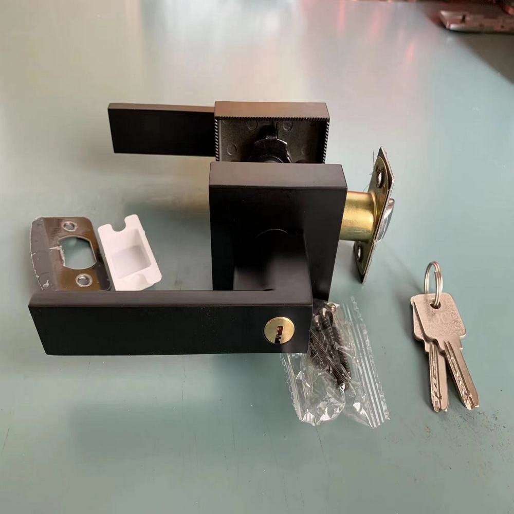 Three-pole Handle Lock Exterior Door Lock Room Door Wardrobe Indoor Household Wooden Door Ball Lock Foreign Trade Lock Heavy Duty Three-pole Lock