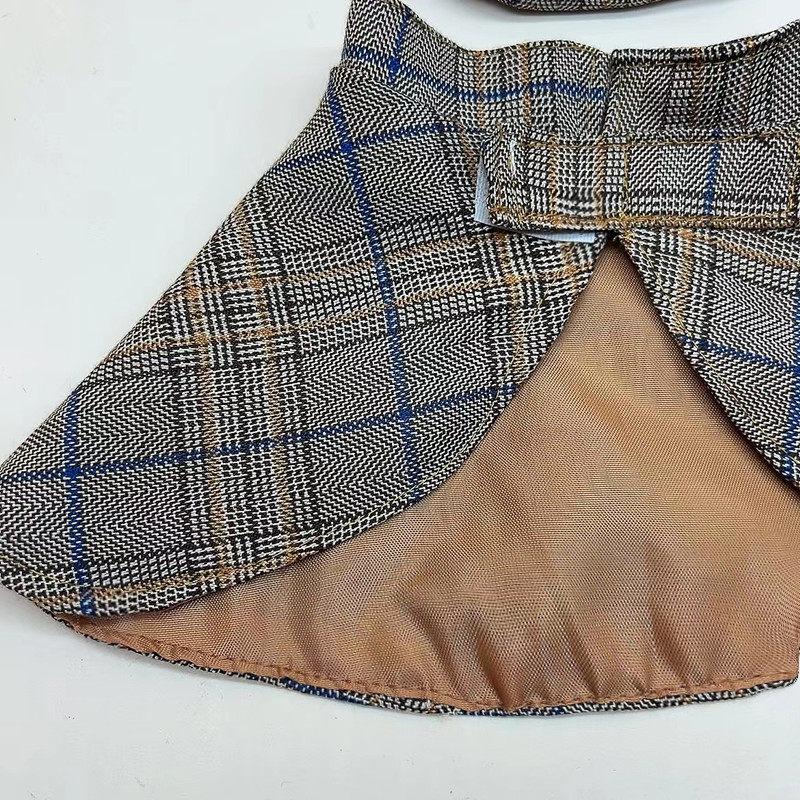 Pet Sherlock Holmes Detective Transformation Cloak Hat Set Cat Dog Halloween Dress Funny Sleeveless