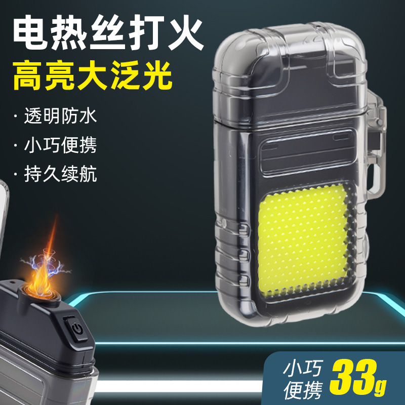 Популярная прозрачная электрическая нагревательная проволока, зажигалка, зарядный сильный свет, портативная, ветрозащитная, огнестойкая электрическая нагревательная лампа
