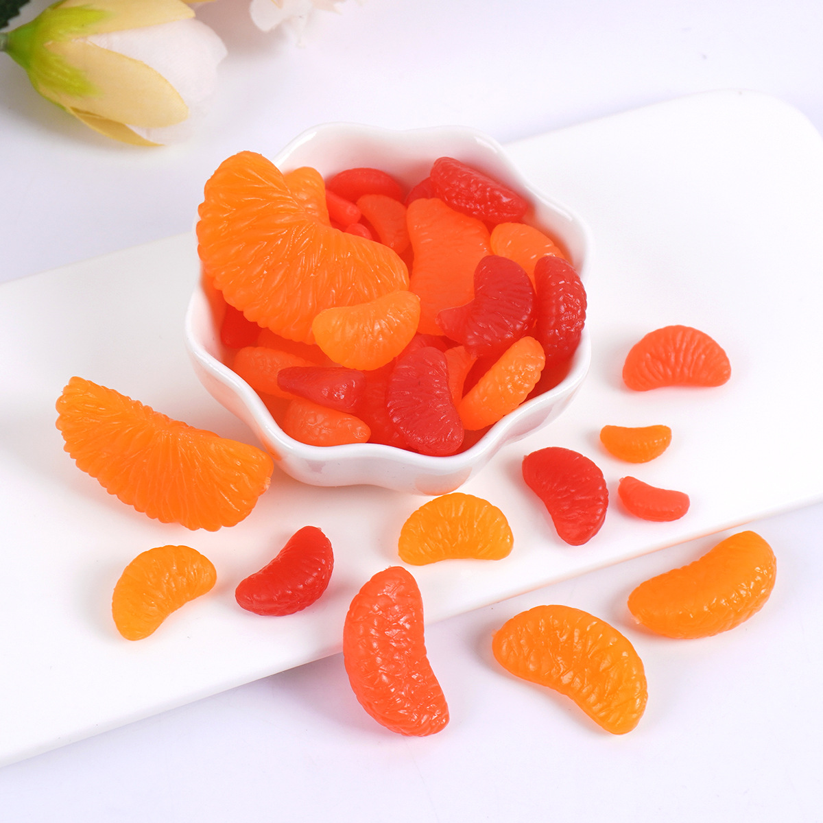 Имитация фруктов, модель лепестка апельсина, DIY, ручные аксессуары, имитационная игрушка еды, мякоть апельсина, лепестки грейпфрута