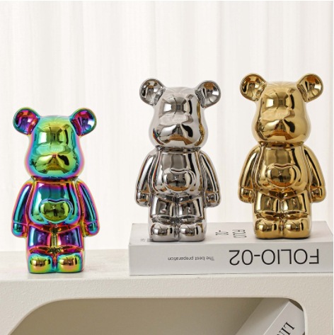Fine Violent Bear 21cm Internet Celebrity Accessible Luxury Ornaments Living Room Entrance Ceramic Decoration Tv Cabinet Care Bear Home