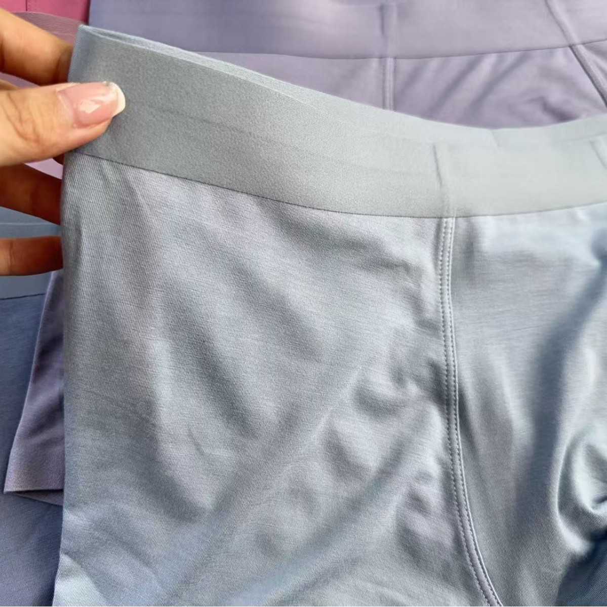 6101 # Free Shipping for 60 Pieces of Modal Nude Solid Color Men's Boxer Briefs