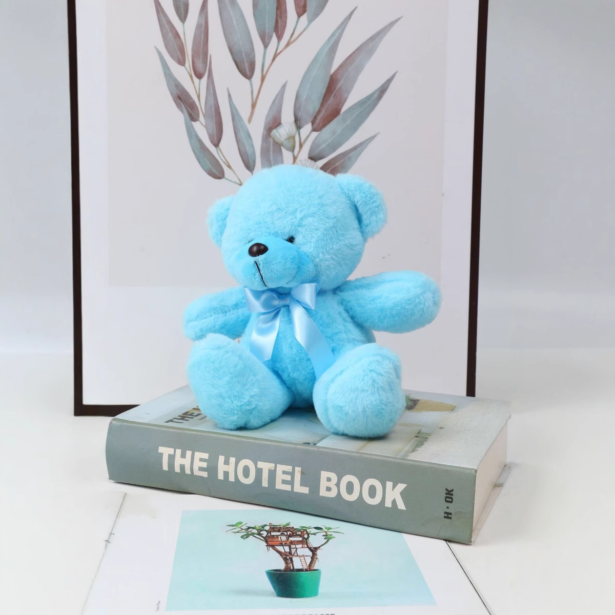 New Colorful Cocoa Bear Doll Bow Tie Bear Children's Doll Birthday Gift Brown Plush Toy Candy Color Bear