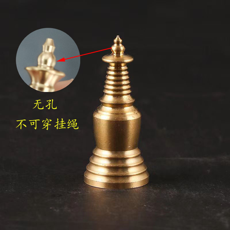 Большая белая ступа из чистой меди. Ключница Вэньчан с пандой и деньгами