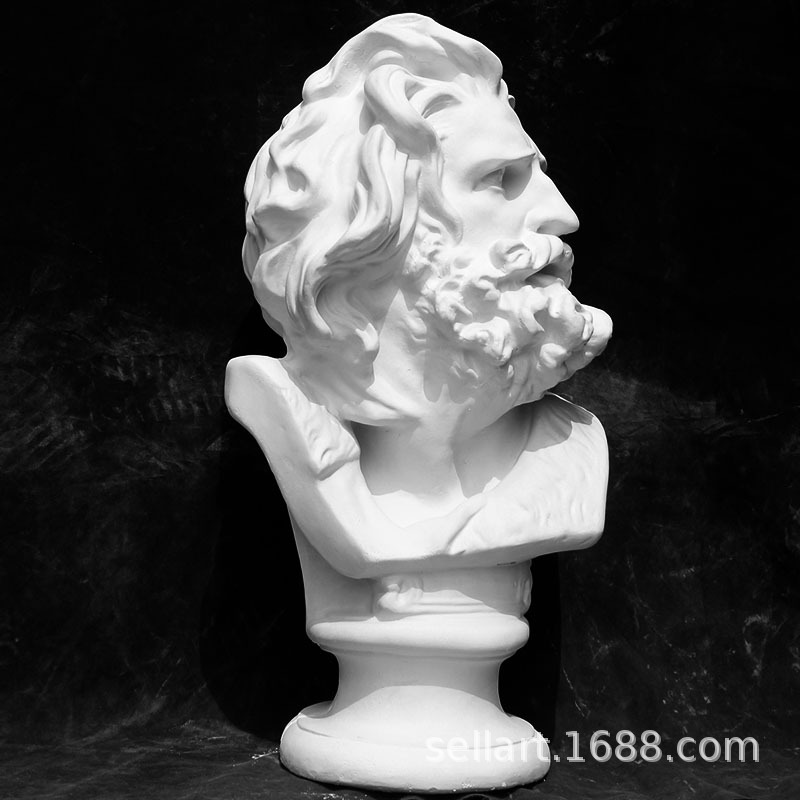 Marseille plaster statue art teaching aids model head portrait plaster statue decoration sketch sculpture portrait figure Marseille