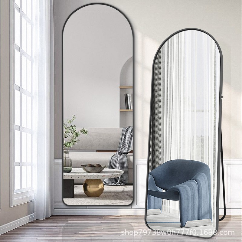 Full-body mirror Floor mirror Girls Home Internet-famous Dormitory Bedroom Dressing Mirror Wall Hanging ins Style Clothing Fitting Mirror