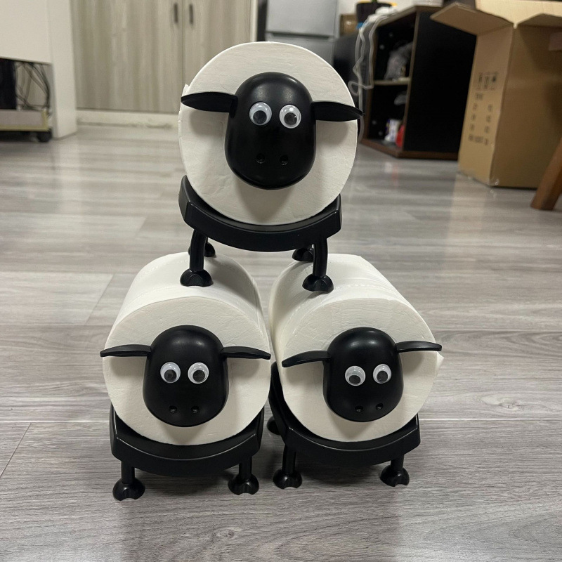 Temu Cross-Border Sheep-Shaped Paper Towel Holder Dining Table Kitchen Bedroom Toilet Storage Roll Paper Simple and Cute Mianyang Roll Paper Holder