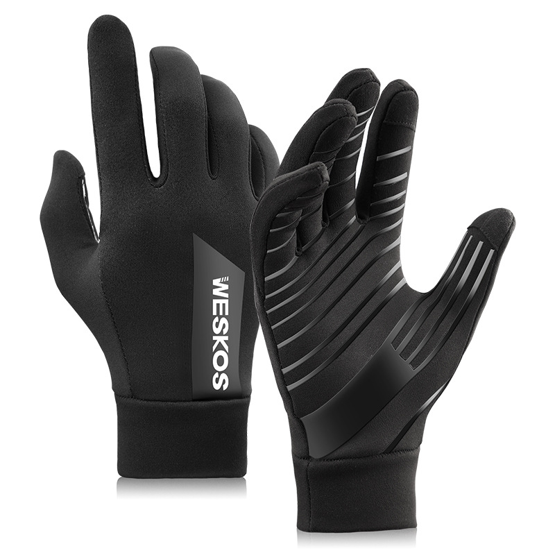 Customized Cross-Border Warm Gloves for Men and Women for Outdoor Sports and Cycling, Waterproof, Windproof, Touchscreen Compatible, Full-Finger, Fleece-Lined, Thickened, and Cold-Resistant