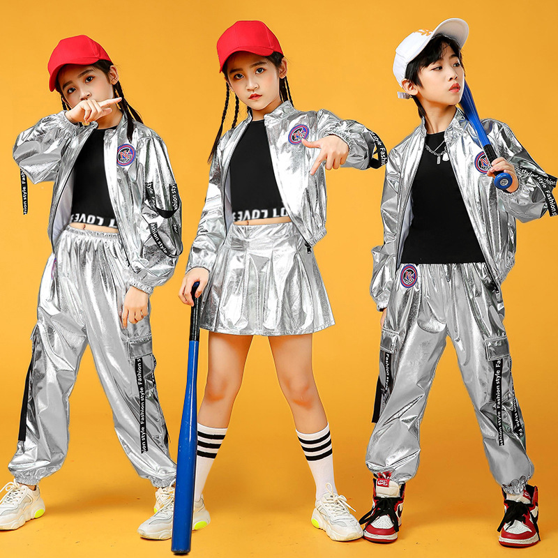 New Year's Day Children's Jazz Dance Performance Costumes Street Dance Trendy Costumes Men's and Women's Performance Costumes Children's Drum Jazz Dance Performance