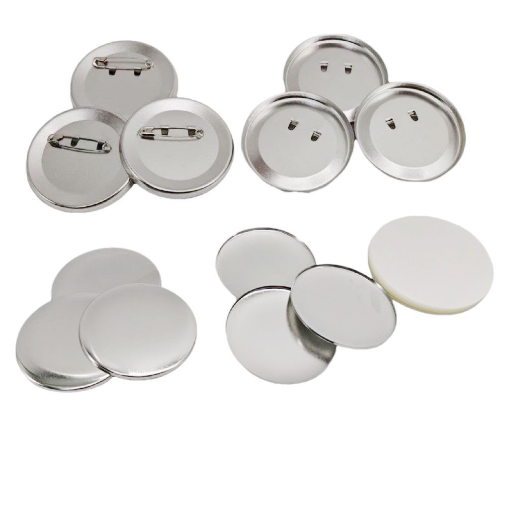 58mm Anti-Rust Badge Material Thickeneded Metal Bottom Frosted Paper Clip Badge Supplies DIY Blank Medal