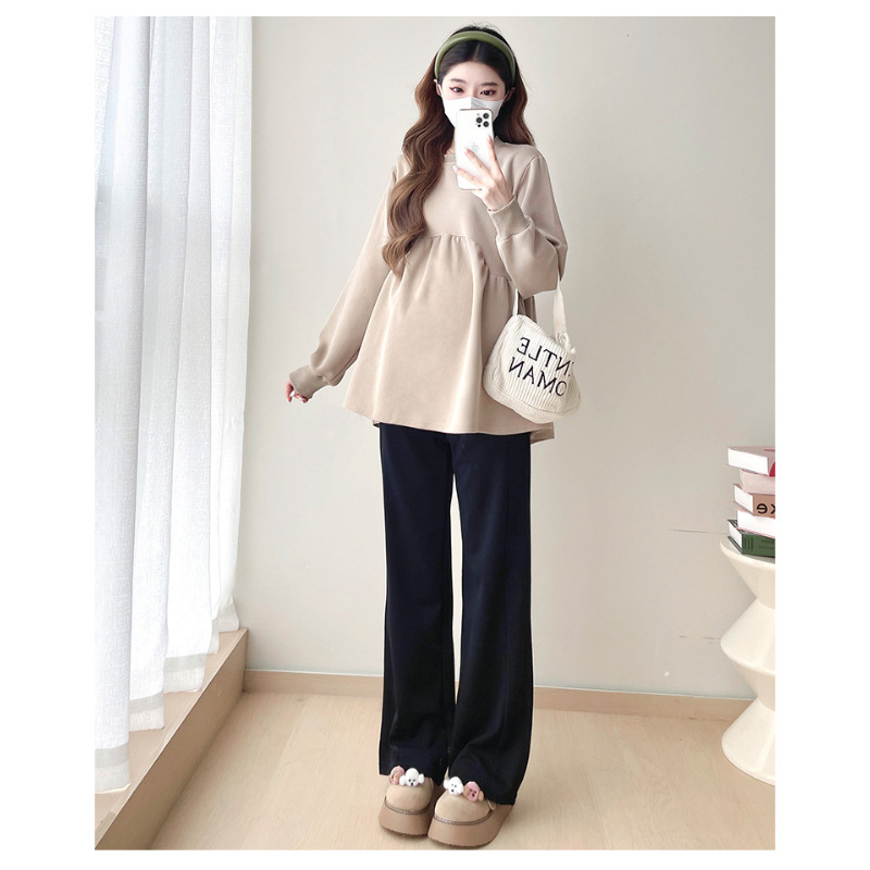 Pregnant women's clothing autumn and winter new fashion age-reducing all-match pregnant women's sweater loose casual long sleeve pregnant women's sweater