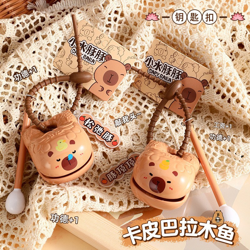 Decompression Small Wooden Fish Monk Wooden Fish Knock Percussion Instrument Decompression Wooden Fish Factory Straight Hair Meditation Carry-on Buddha Artifact