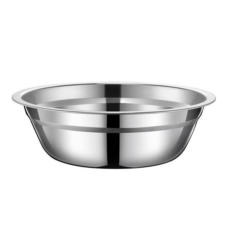 Stainless Steel Basin Soup Basin Kitchen Household Soup Bowl Rice Bowl Canteen Noodle Bowl Egg Beating Basin Vegetable Basin Noodle Basin Multi-Purpose Soup Basin