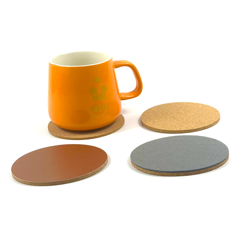 Круглая и квадратная пробковая подставка, водонепроницаемая, абсорбирующая, с возможностью печати логотипа
