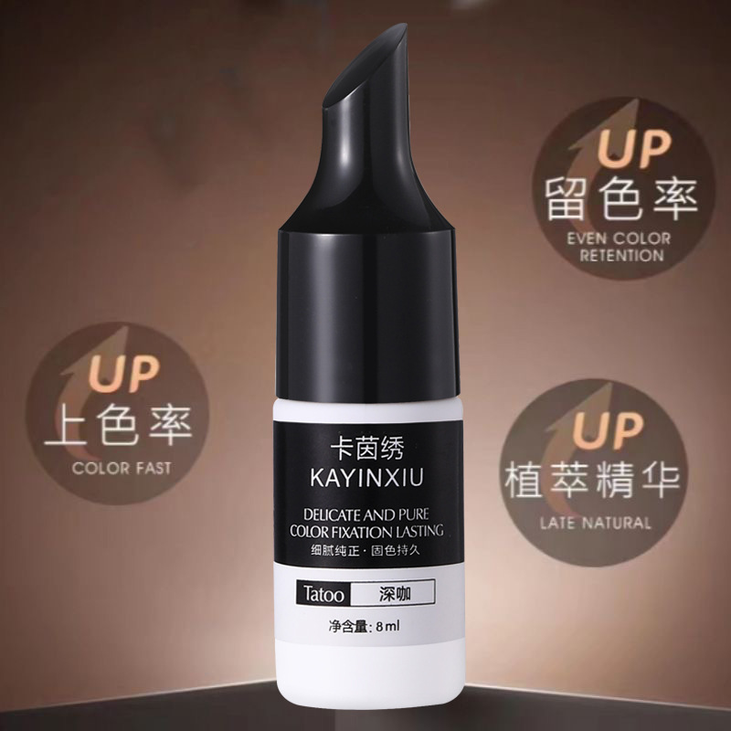 Kayin embroidery tattoo embroidery color material sample dress pure plant tattoo eyebrow bleaching Lip Mist eyebrow beauty pupil line European lip color lotion