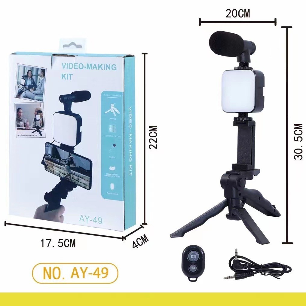 AY49 подставка для мобильного телефона, настольная многофункциональная лампа для красоты, карманная лампа, микрофон, подставка для мобильного телефона, заполняющий свет для прямых трансляций