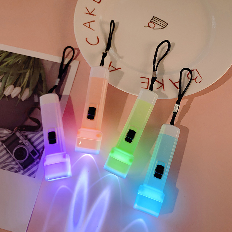 New Bright jelly color small flashlight strong light flashlight LED wholesale practical small household appliances small gift