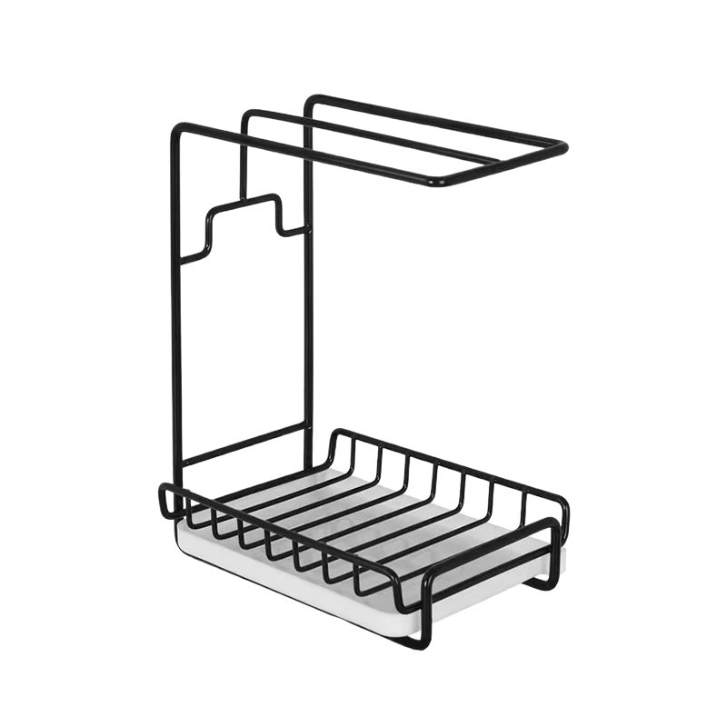 Rag Rack Kitchen Drain Rack Punch-Free Countertop Wall-Mounted Sponge Towel Kitchen Supplies Storage Rack Storage Rack