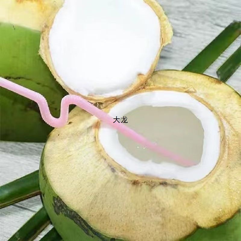 Hainan Fresh Green Coconut Egg Coconut Emperor Coconut Green Skin Milk Coconut Treasure Meat Thick Water Free Shipping Whole Box