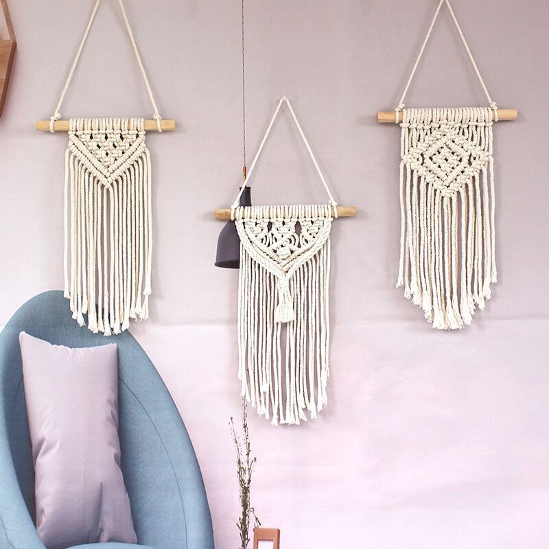 Nordic ins handmade woven tapestry hotel decoration living room wall hanging home accessories wholesale supply