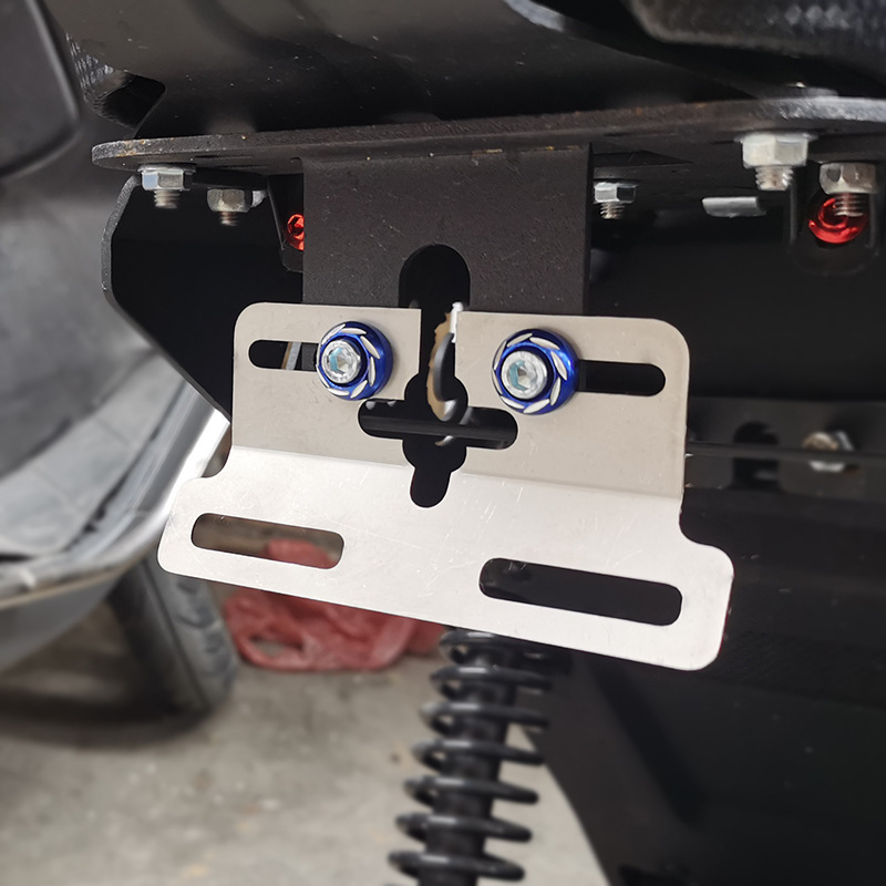 Electric Vehicle Stainless Steel License Plate Holder Mavericks 009 Driving Battery Car Tail Light Bracket New National Standard Universal License Plate Holder