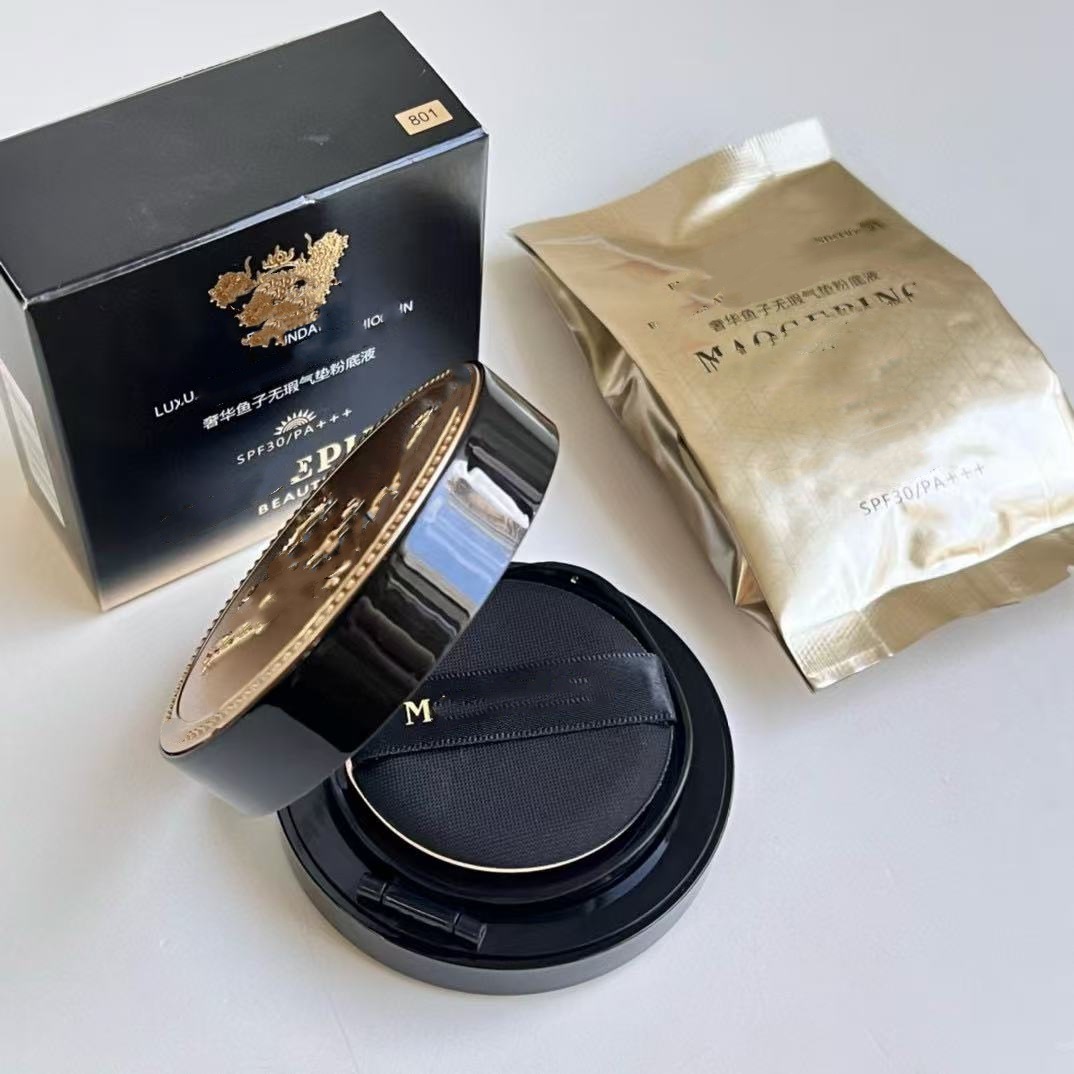 Channel Supply Big Brand Maojia 14g Caviar Air Cushion 801/802 Concealer Delicate and Natural Fit for Creamy Skin