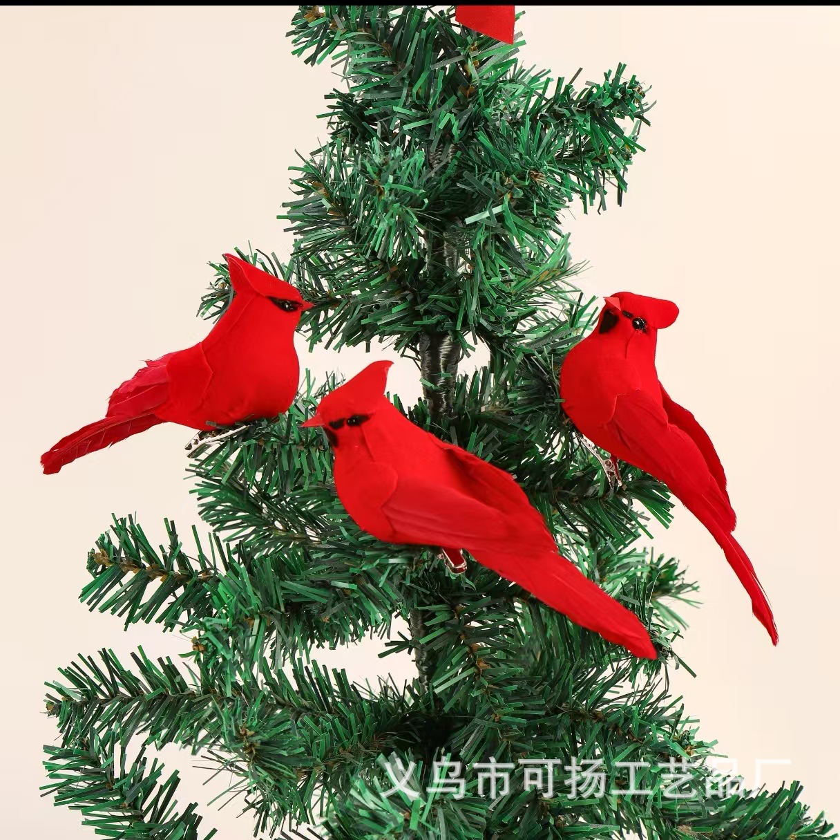 Simulated Feather Bird Gardening Green Plant Decoration 9cm Velvet Foam Bird Christmas Crafts Handmade