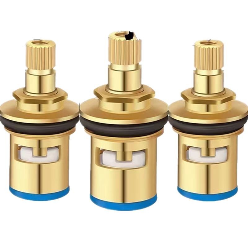 Neutral Faucet Valve Core All-Copper 4-Point Quick-Open Faucet Core Triangle Valve Single Hot and Cold Ceramic Accessories New