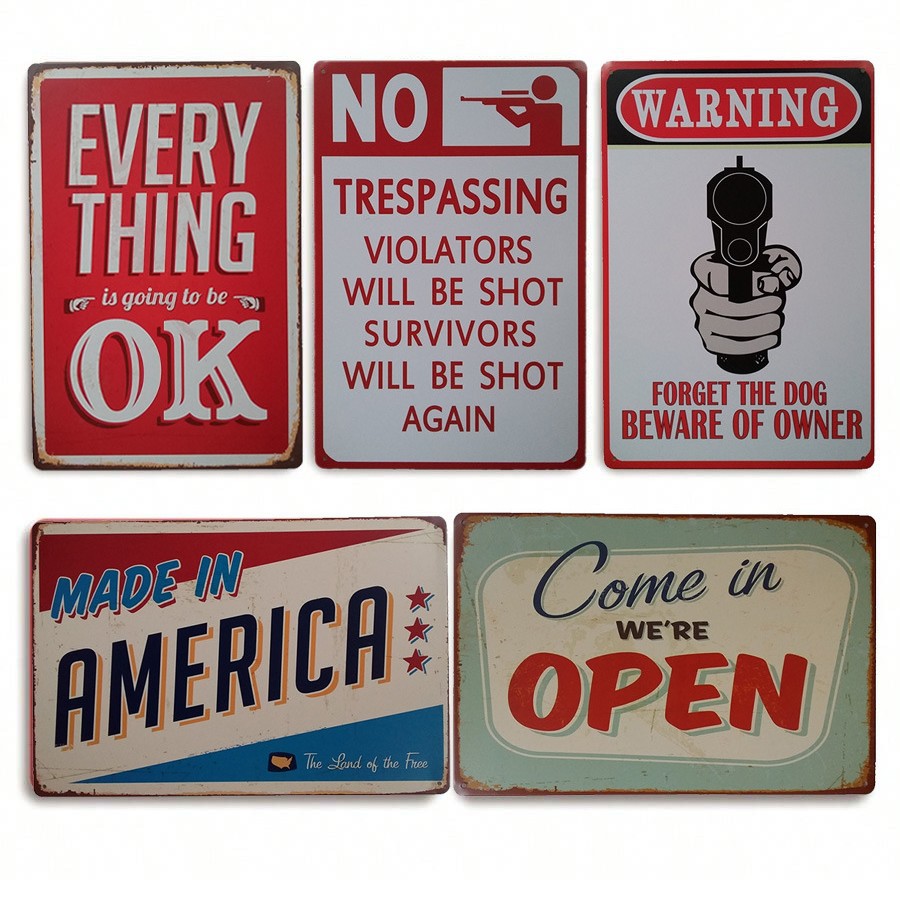 Retro Iron Painter Home Bar Restaurant Decorations Hanging Paintings Wall Decor Signs Amazon Aliexpress Supply