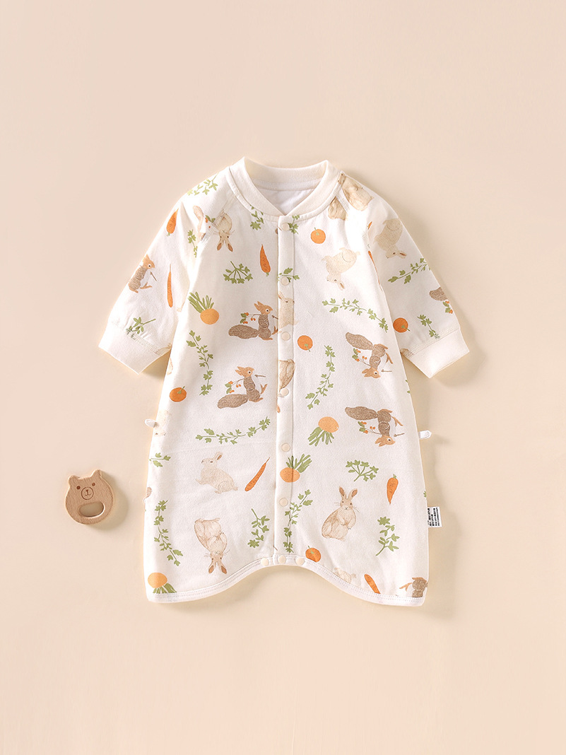Children's Sleeping Bag Winter Cotton Thickened Baby's Nightgown Middle and Big Children's Boys' and Girls' Home Clothes Pajamas Warm in Autumn and Winter